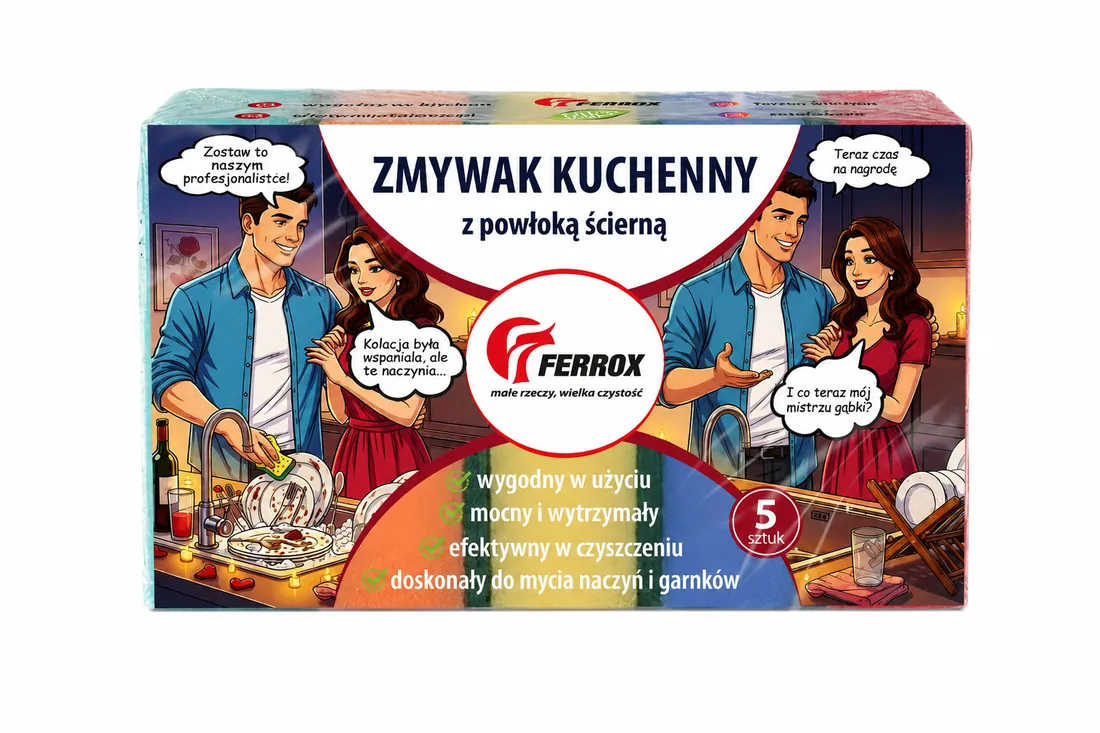 Zmywak kuchenny Ferrox, opakowanie 5 sztuk