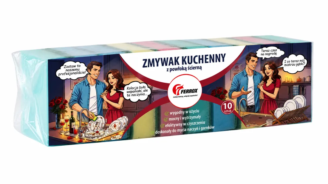 Zmywak kuchenny Ferrox, opakowanie 10 sztuk