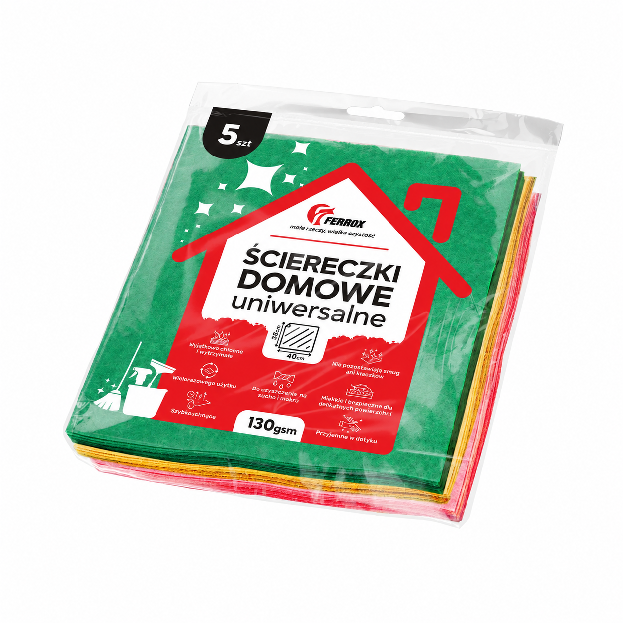 Ściereczki domowe uniwersalne Ferrox — 5 szt.