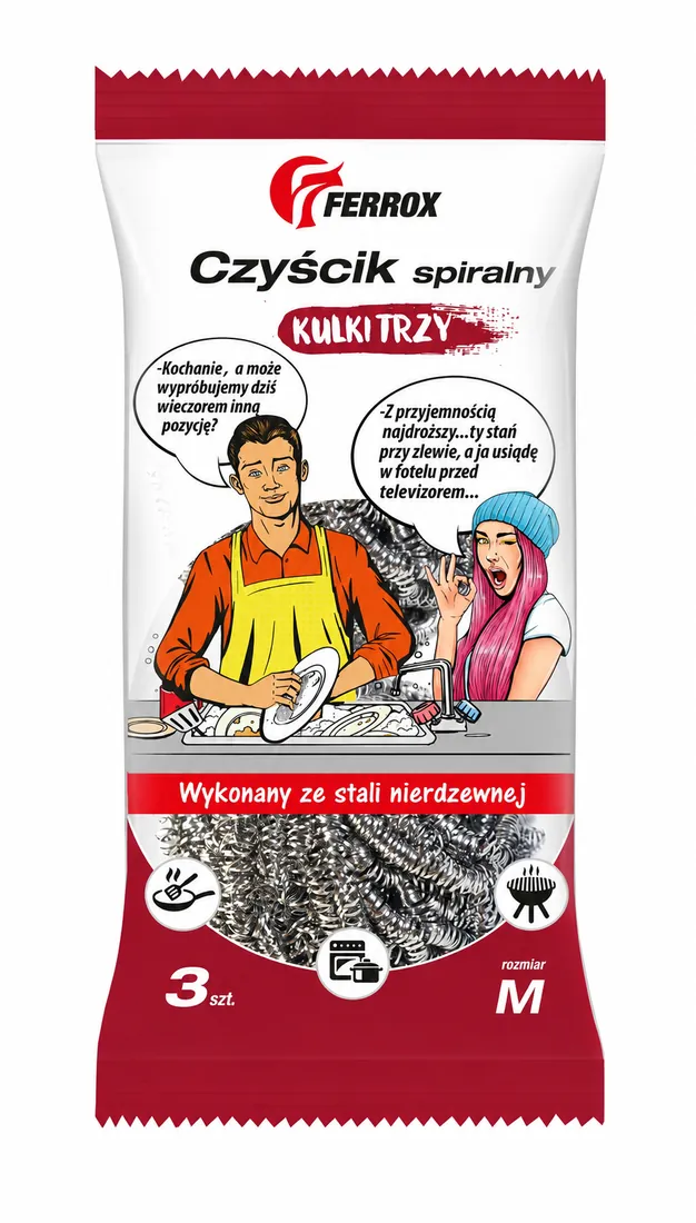 Czyściki spiralne Ferrox Kulki Trzy, opakowanie 3 sztuki
