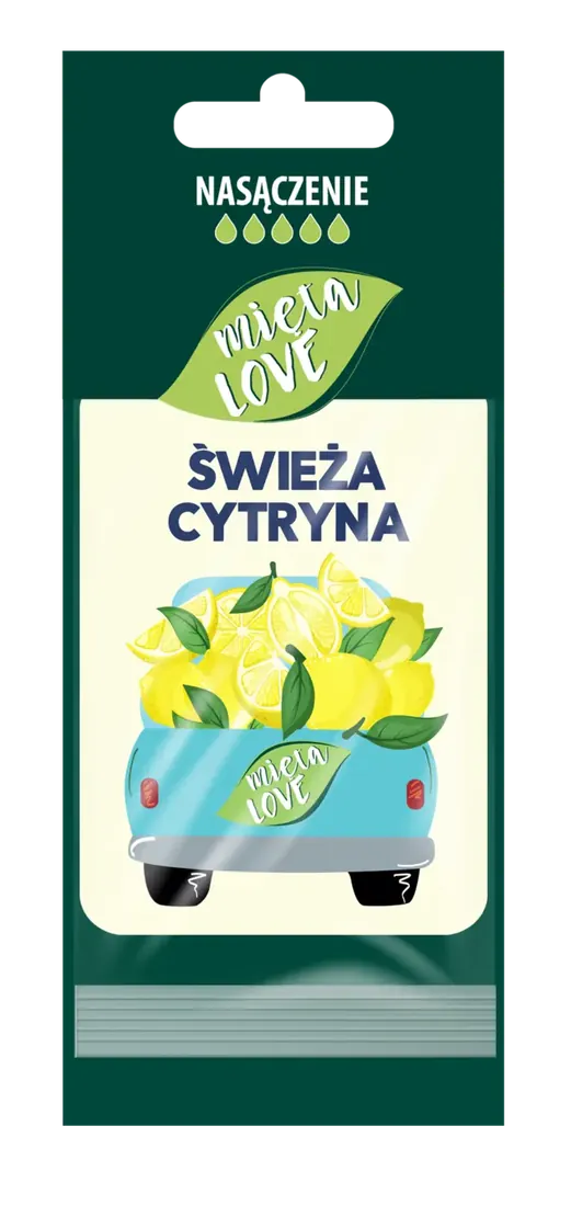 Zapach samochodowy MiętaLove Świeża cytryna