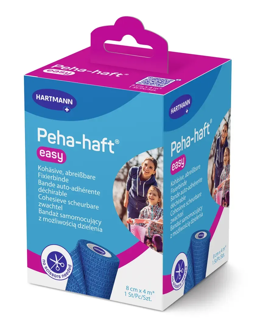 Bandaż kohezyjny Hartmann Peha-haft easy Blue 8 cm na 4 m