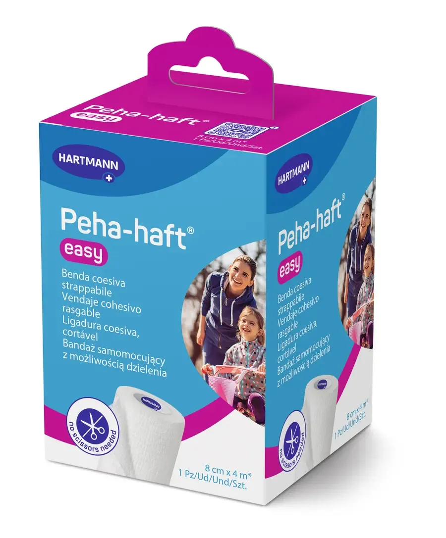 Biały bandaż kohezyjny Hartmann Peha-haft easy 8 cm na 4 m